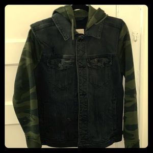Dark Gray and Camo Hollister jacket.